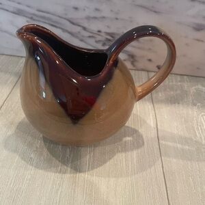Sango Nova Mid Century Look Brown Creamer Glazed Stoneware Pottery Serveware